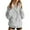Gray, variant on Busydd Sweatshirt for Women Fashion Solid Color Button Pullover Tops Casual Loose Comfortable Fleece Long Sleeve Tops for Women