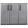 thumbnail image 3 of vidaXL Garden Storage Cabinet Gray and Black 40.2"x14.6"x33.1" PP, 3 of 9