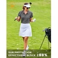 thumbnail image 5 of Pinspark Polo Shirts for Women Moisture Wicking Golf Shirt Half Zip Pullover Curved Hem Athletic Tennis Tops, 5 of 6