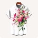 thumbnail image 3 of Hombro Frío Tops de los Hombres Hawaiano Impresión Botón Cuello Suéter Cardigan Manga Larga Cuarto Cremallera Ropa de Calle Casual, 3 of 4