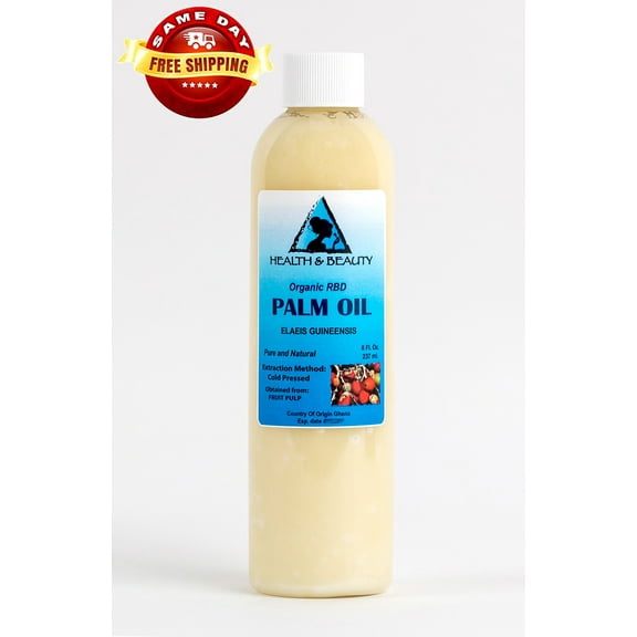 PALM OIL RBD ORGANIC CARRIER COLD PRESSED PURE 8 OZ