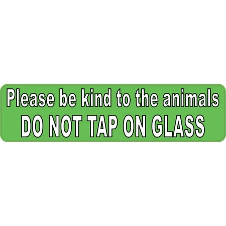 

8in x 2in Do Not Tap On Glass Magnet
