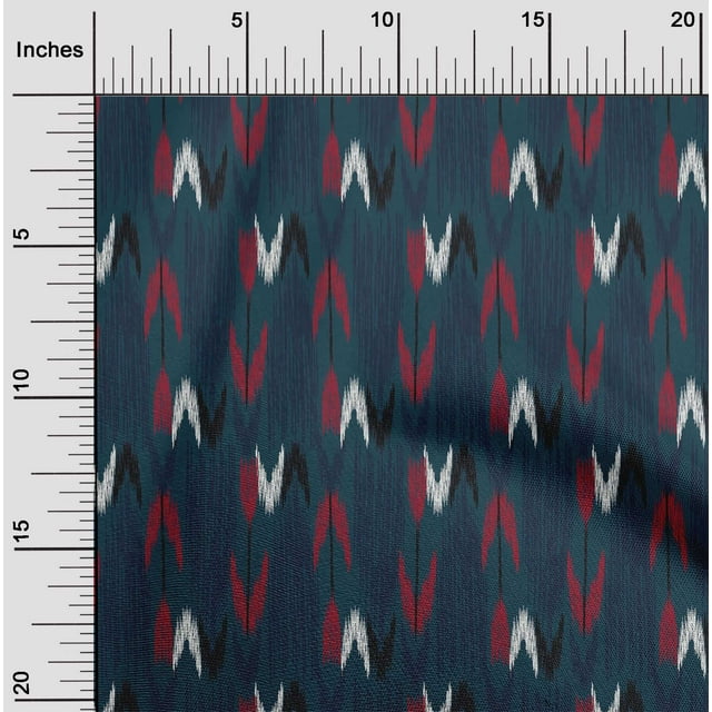 oneOone Polyester Lycra Fabric Arrow Ikat Fabric Prints By Yard 56 Inch Wide