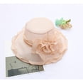 thumbnail image 2 of Women's Organza Cloche Bowler Hat Derby Fascinator for Tea Party Bridal Wedding Dress Hat, 2 of 6
