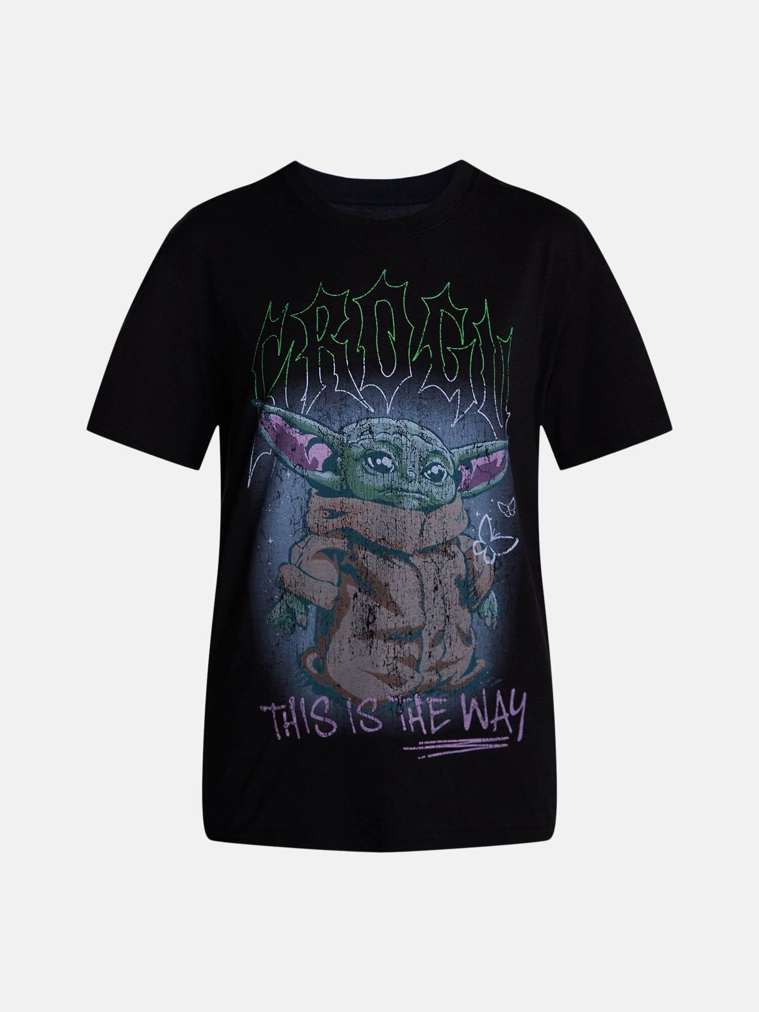 Star Wars The Mandalorian Women's Graphic Tee with Short Sleeves, Sizes XXS-XXL