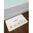 thumbnail image 2 of Easter Bath Mat, Simplistic Cartoon Eggs with Bunny Ears Standing on a Rope Pastel Colored Design, Non-Slip Plush Mat Bathroom Kitchen Laundry Room Decor, 29.5 X 17.5 Inches, Multicolor, Ambesonne, 2 of 2