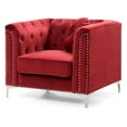 thumbnail image 3 of Glory Furniture Pompano Velvet Chair in Burgundy, 3 of 6