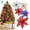Red, variant on Deago 12pcs 5.91" Artificial Flower Glitter Poinsettia Flowers For Christmas Tree Ornament Home Wedding Party Floral Décor (Red)