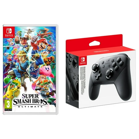 Super Smash Bros. Ultimate Nintendo Switch Import Region Free and Pro Controller