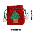 thumbnail image 2 of RKSTN Knitted Drawstring Pouch Christmas Day Apples Bag Sweet Handiwork Knitting Bag Weaver Wool Crochet Drawstring Bag Mini Storage Pocket, 2 of 5