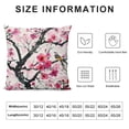 thumbnail image 6 of Acheng Cherry Blossom Pillow Covers Spring Pink Flower Throw Pillow Covers Japanese Cherry Decorative Outdoor Pillow Cases Cushion Covers for Couch Sofa Bedroom Home Decor (Pack of 2) White, 6 of 6