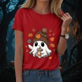 thumbnail image 2 of TOWED22 Womens Halloween Shirts Tshirts Spooky Season Ghost Vintage Graphic Tees Funny Crewneck Short Sleeve Tops(Red,XXL), 2 of 8