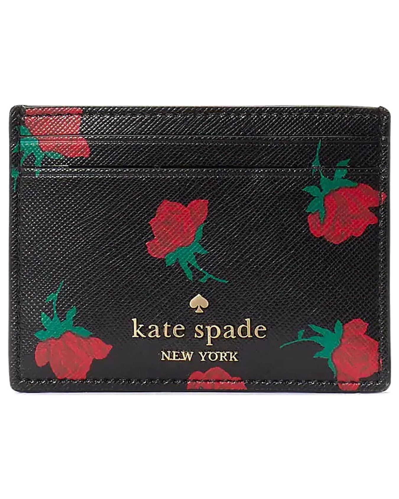 Kate Spade Madison Small Slim Card Holder Berry Cream Leather Wallet KI368