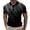 Black, variant on YAYUBA Black Polo Shirts for Men Button Down Crew Neck Big and Tall Golf Business Casual Wear Stretch Athletic Fit Lightweight Golf Vacation Shirt