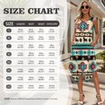thumbnail image 3 of HELLHERO Asymmetric Beach Long Dress, Geometric Animal Pattern Round Neck Summer Sleeveless Dress, Side Pockets Non-Fade Sleeveless Sundress for Shopping Dating, 3 of 8