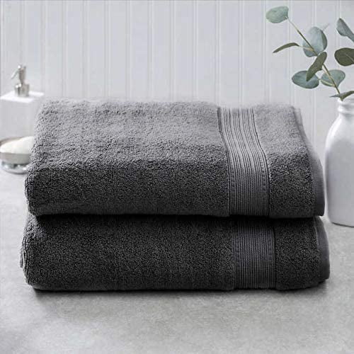 Charisma 100 Hygrocotton 2 Piece Bath Towel Set Gunmetal Gray Hygro