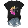 thumbnail image 4 of Outfmvch Sunflower Shirts for Women,Shirts for Women,Sunflower Butterfly Printed Shirt,Short Sleeve Shirts for Women,Graphic T-shirt,Workout T Shirts Plus Size Tops Trendy Clothes 2025 Spring Tee, 4 of 9