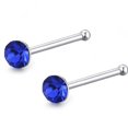 thumbnail image 4 of 12pcs Sterling Silver Nose Studs with Diamonds Multicolor No, 4 of 5