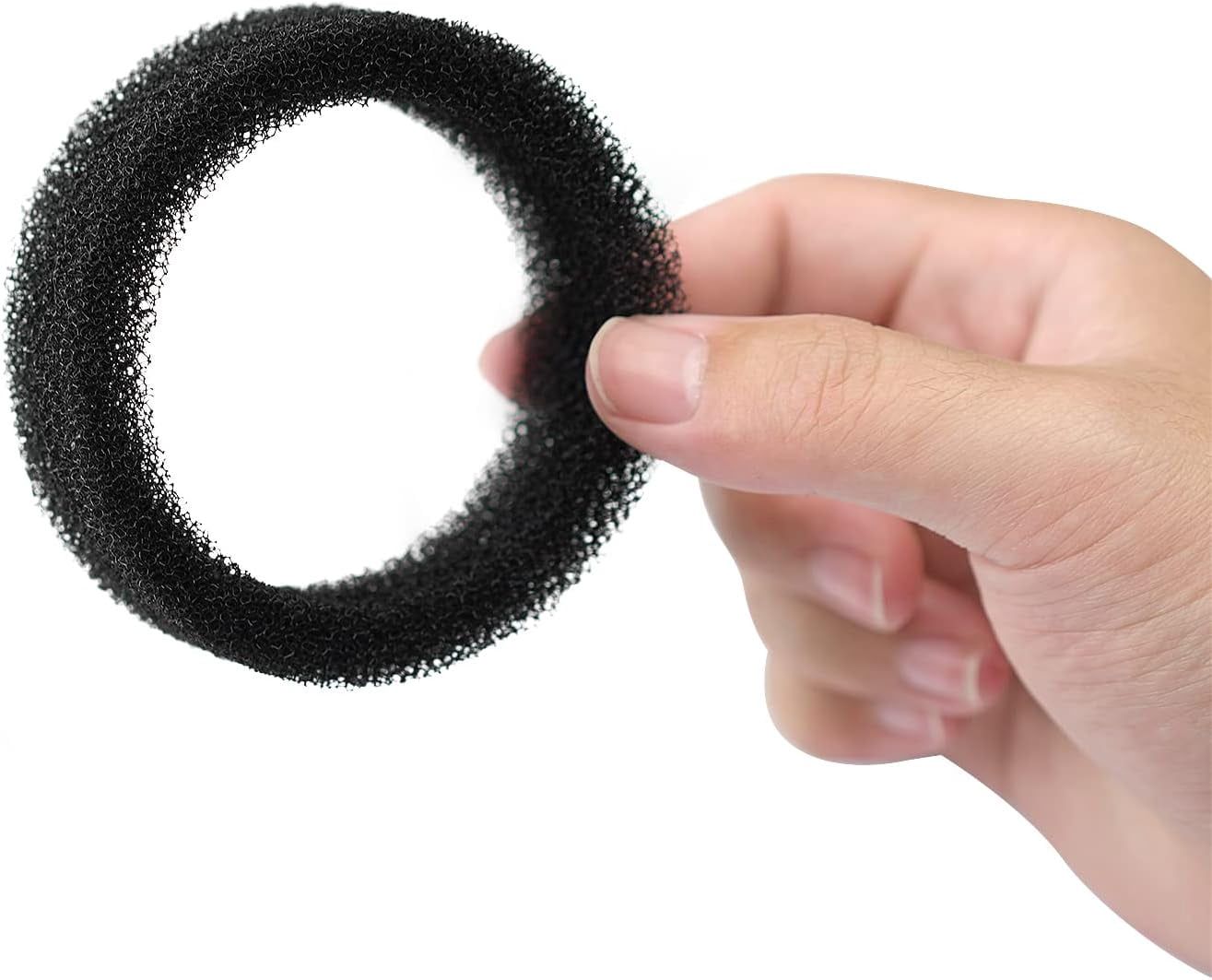 32-Pieces Pet Water Fountain Filter Sponge Replacement for 2.5 L/84 oz 2.2 L/ 74 oz Stainless Steel Cat Fountains, Black Round Filter Foam for stainless steel Cat Drink Fountains