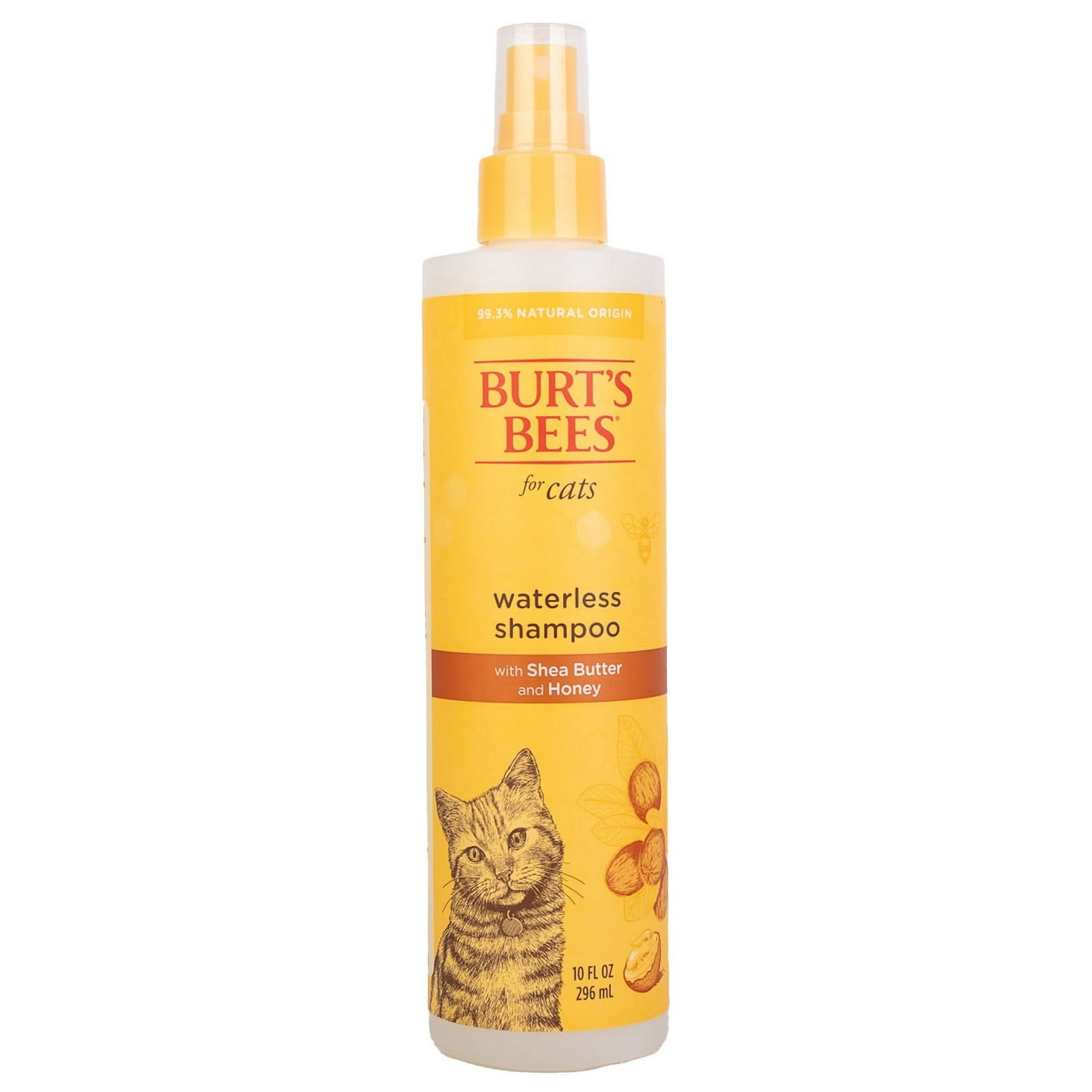 Burt's Bees Natural Cat Care Waterless Dry Shampoo with Shea Butter & Honey for Cats10 oz Spray