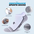 thumbnail image 4 of Lohol Mens Ankle Running Socks, Athletic Cushioned Low Cut Moisture Wicking Cotton Short Sports Socks, 6 Pairs, 4 of 7