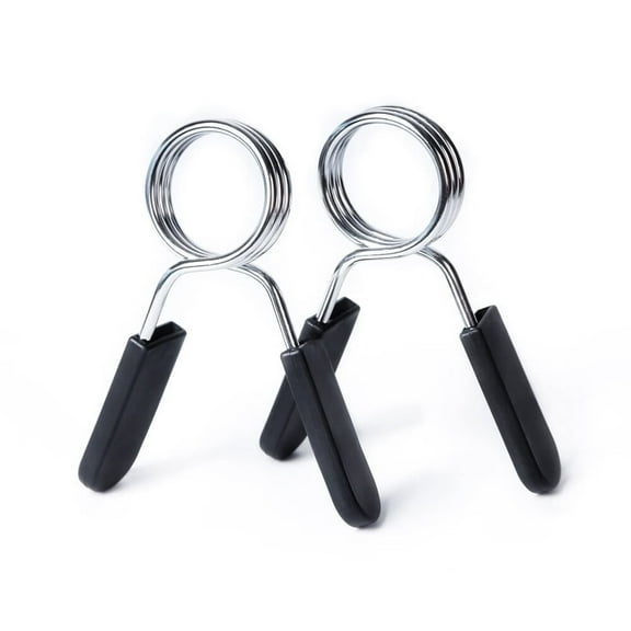 Olympic Barbell Clamps,2-Inch Spring Clip Collars with Easy Plastic Handle - a Pair Weightlifting Accessory for Barbell & Dumbbell Handle Locking Clip Clamps