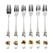 thumbnail image 3 of Spode Woodland Pastry Fork Set with Assorted Motifs | Stainless Steel Forks for Dessert, Cake, and Appetizers | Dessert Forks with Porcelain Handles, Set of 6, 3 of 6