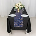 thumbnail image 5 of BalsaCircle 12x108 in Royal Blue Gold Mesh Wavy Embroidered Sequins Table Runner Party Events Reception Decorations Supplies, 5 of 8