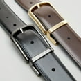 thumbnail image 4 of NANAHuang Reversible Leather Belts For Men Big and Tall 32"-62" Trim To Fit With Gift-Box, 4 of 7