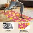 thumbnail image 4 of Yellow Lemon Fruit Slices Pink Pattern Hot Yoga Mat Towel Non Slip for Hot Yoga - Quick-Drying Yoga Mat Cover with 4 Corner Pockets with Travel Bag - Hot Yoga Towel Non Slip 70"x26", 4 of 6