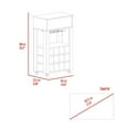 thumbnail image 6 of Miekor Furniture Memphis Bar Cart, Twelve Built-in Wine Rack, Four Legs, One Open Shelf -Espresso 46431, 6 of 7
