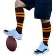 thumbnail image 4 of Couver Cotton Maroon Striped Softball Baseball Sports Knee High Tube Socks, Golden Yellow Medium, 4 of 7