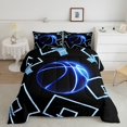 thumbnail image 2 of Manfei Basketball Game 2pcs Bedding Comforter Set,Black Blue Twin Comforter Sets,Ball Gamer Bedding Set,Lightweight Sport Bedroom Decoration,Reversible, 2 of 8