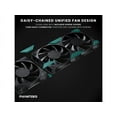 thumbnail image 3 of Phanteks M25-140 Gen2 Triple Pack, Daisy Chain Unified Fan frame, 3x 140mm PWM High Performance Cooling Fan, Black, 3 of 4