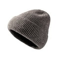 thumbnail image 2 of UTSJKR Men Beanie Outdoor Ribbed Cable Knitted Casual Beanies Lightweight Winter Warmth Comfort Beanies Hats Dark Gray, 2 of 3