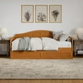 thumbnail image 2 of AFI Nantucket Wood Twin Size Daybed Frame with Twin Trundle, Light Toffee, 2 of 13