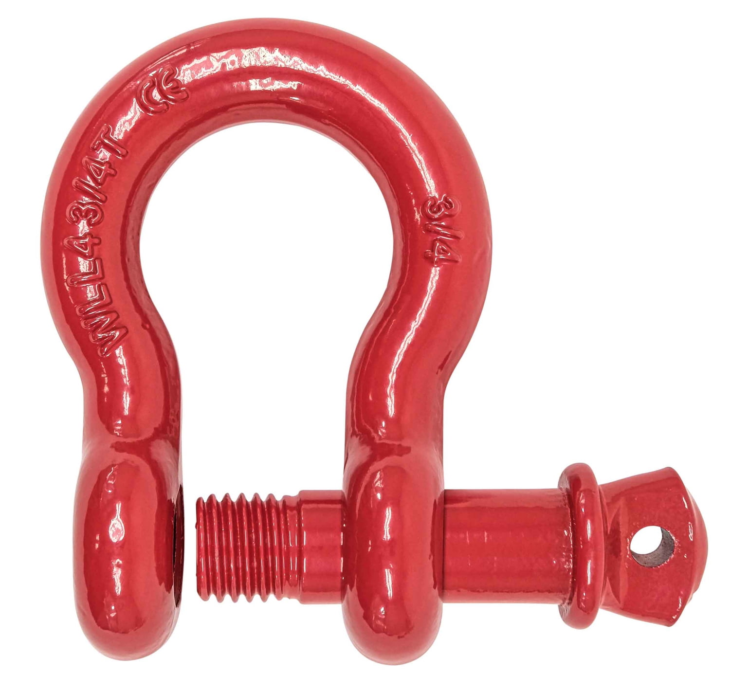 3/4" Anchor Shackle Forged Carbon Steel w/ Alloy Screw Pin Load Limit # 4.75 Tons (9,500 lbs) | Double Rust Protection Heavy Duty D Ring Shackle for Towing, Rigging & Vehicle Recovery (4 Pack)