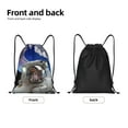 thumbnail image 5 of Bingfone Astronaut In Outer Space Drawstrings Backpacks Bags For Men Women Gym Drawstrings Bag, 5 of 9