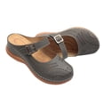 thumbnail image 2 of Block Heel Sandals Casual Wedge Heel Footwear Supplies Dark Grey Comfort 1 Pair, 2 of 5
