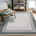 thumbnail image 3 of Grey Framed Area Rugs for Living Room Washable Rugs Boho Moroccan Area Rug Soft Neutral Geometric Bohemian Carpet Distressed Indoor Rug for Bedroom Dining Room Office Foldable Nonslip Rug, 3 of 9