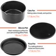 thumbnail image 4 of Ensemble d'Accessoires pour Friteuse à Air Chaud de 8 Pouces 9 Pcs, Panier à Gâteau de Qualité Alimentaire, Poêle à Pizza, Grille à Brochettes en Acier Inoxydable, Brosse à Huile et Plus, Antiadhésif, Convient aux Friteuses à Air de 3,7/5,8 QT, 4 of 11