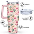 thumbnail image 3 of Santa Pink Hat Gifts Gingerbread Men 40 Oz Tumbler with Handle Lid and Straw Stainless Steel Double Walled Vacuum Insulated Cup Merry Christmas Gifts Tumbler for Women Men Friends Outdoor Indoor, 3 of 6