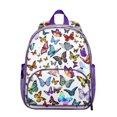 thumbnail image 1 of Butterfly Fantasy Student Backpack – Artistic Floral Wings Design with Watercolor Garden Aesthetic Abstract Pattern, 1 of 2