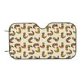 thumbnail image 6 of Lsque Boho Chicken Car Windshield Sun Shade | Accordion Folding Style Auto Shade for Car Truck SUV Van | Blocks UV Rays Sun Visor Protector | Medium, 6 of 7