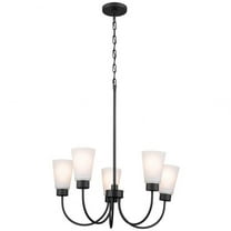 5 Light Medium Chandelier in Updated Traditional Style-19.25 inches Tall-Black Finish Bailey Street Home 147-Bel-4780033