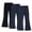 Multicolor_2, variant on Summer Toddler Girl's Flare Leg Long TrousersHigh Waist Flared Base Layer Sports Daily Wear Pants, 3-Pack