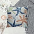 thumbnail image 2 of COMIO  Throw Pillow Covers Beach Ocean Coastal Green and Blue Starfish Decorative Pillow Cases Home Decor Standard Square Summer White Pillowcases, 2 of 5