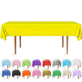 thumbnail image 7 of DecorRack 6 Pack Plastic Tablecloths, 54 x 108 inch Rectangular Disposable Table Covers for Parties, Events, Indoor Outdoor Use, Yellow (6 Count), 7 of 7