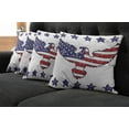 thumbnail image 5 of Ambesonne Animal Throw Pillow Cover 4 Pack, Patriotic Eagle, 18", Red Blue, 5 of 5