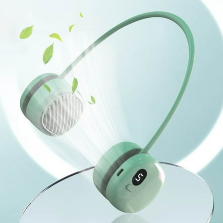 

Portable Neck Fan Wearable Personal Fan 360°Cooling Leafless Adjustable Neck FanUSB Portable Neck Hanging Fan Cold Fan Handheld Rechargeable Mute Sports Fan 5-Speed Adjutable Neckband Leafless Fan